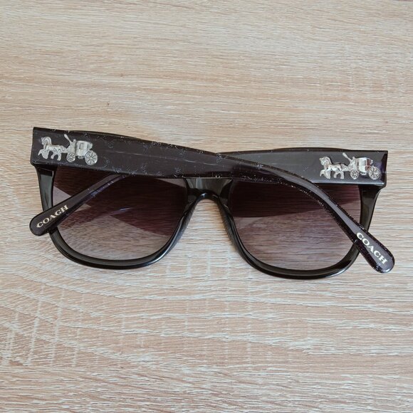 Coach Sunglasses HC8264 L1083 Blue Glitter Signature Logo Sunglasses 56-17-140mm main image 7